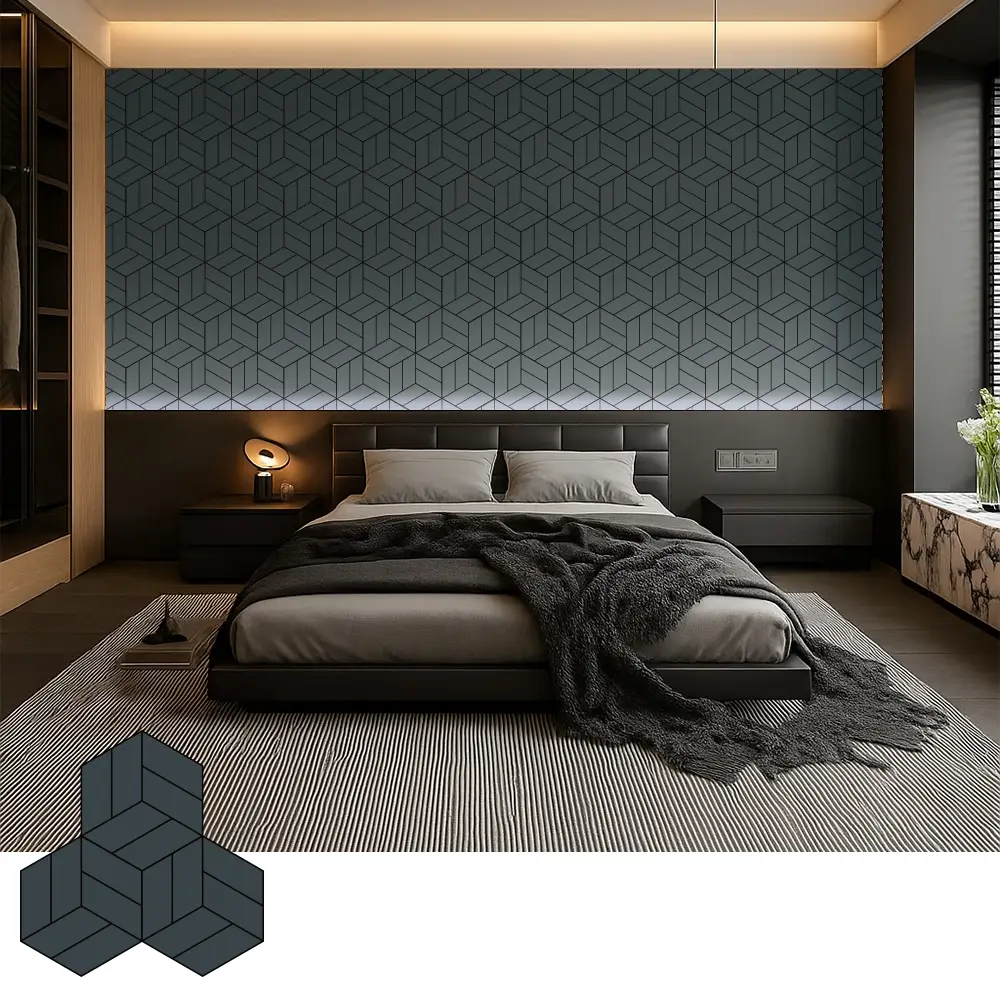Pannelli decorativi acustici in legno impiallacciato per interni moderni