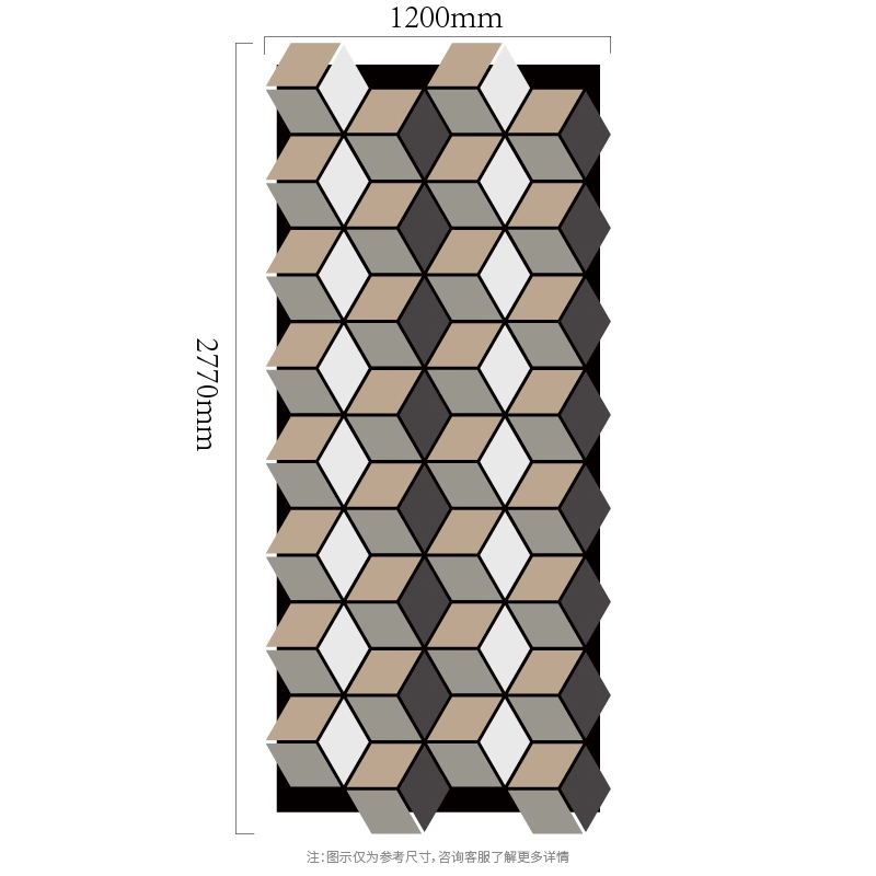 Pannello a parete acustico modulare in MDF su PET con colonna cubica 3D