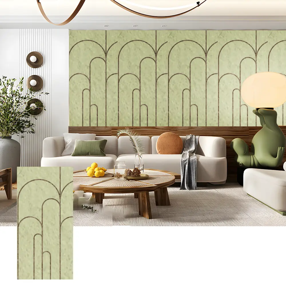 Pannelli murali acustici 3D in PET per interni decorativi