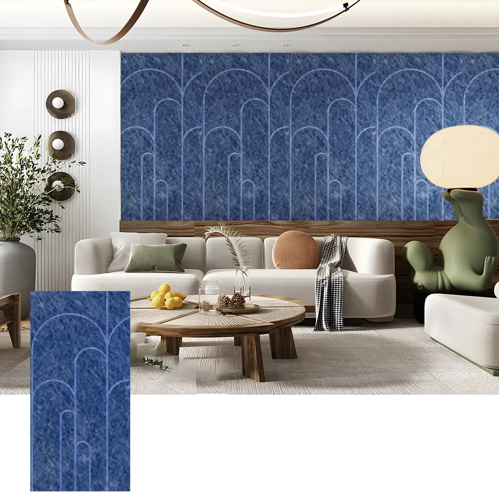 Pannelli murali acustici 3D in PET per interni decorativi