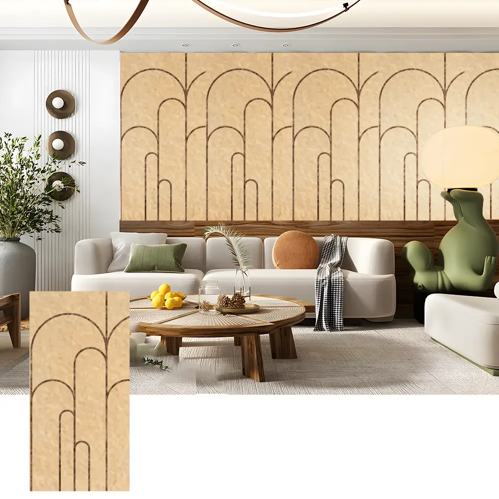 Pannelli murali acustici 3D in PET per interni decorativi