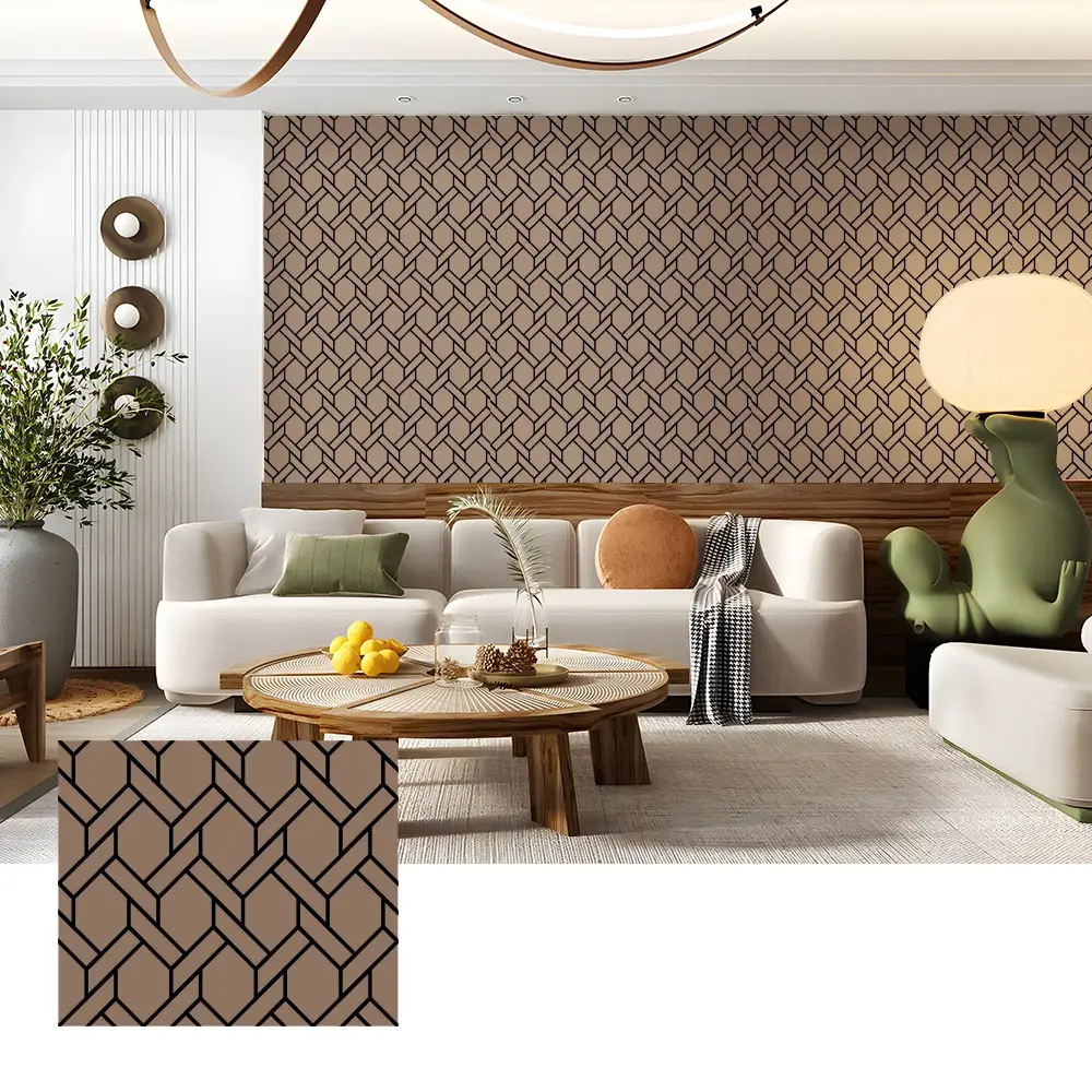 Pannelli murali acustici in legno impiallacciato per interni home theater
