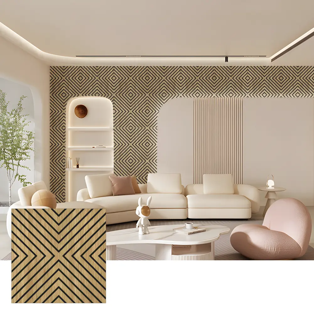 Pannelli murali acustici in legno Akupanel per uso interno