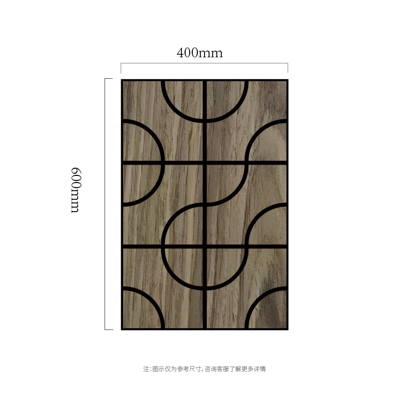 Pannello a parete acustico Arc Grid in legno MDF su PET Pannello a parete acustico Arc Grid in legno MDF su PET