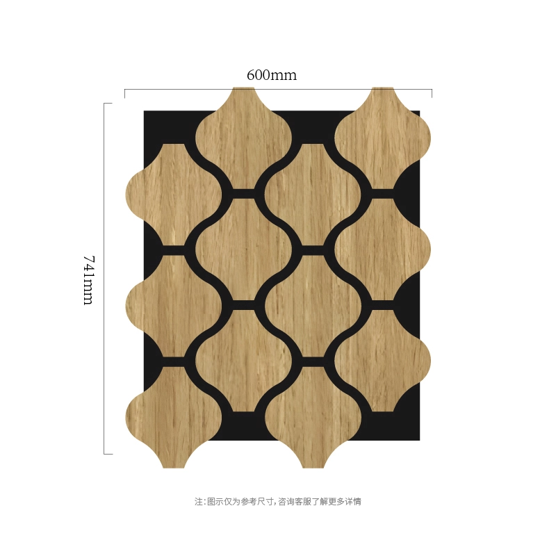 Pannello murale acustico modulare in MDF su PET Clover Chain Pannello murale acustico modulare in MDF su PET Clover Chain