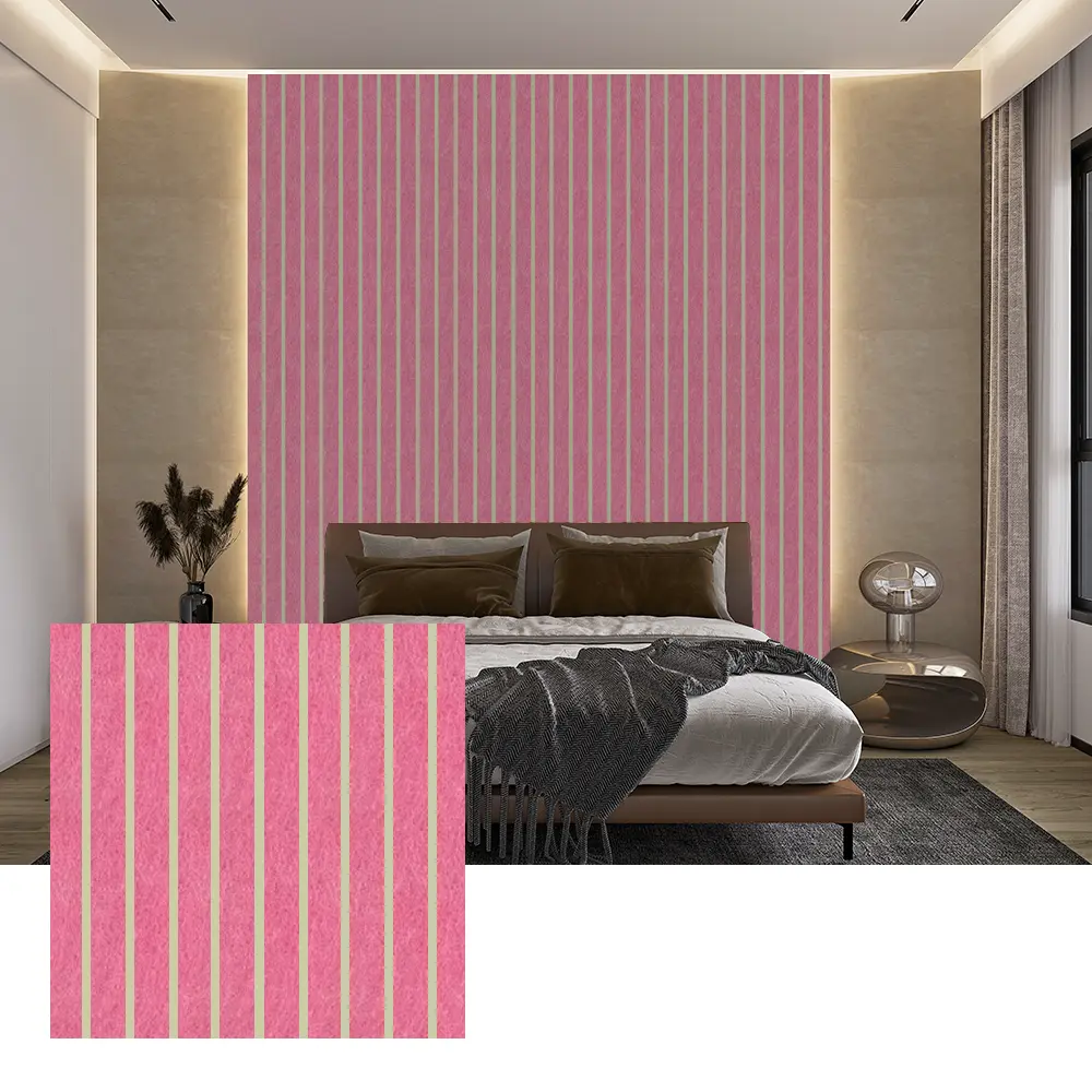 Pannelli acustici in PET colorati per la decorazione di pareti interne