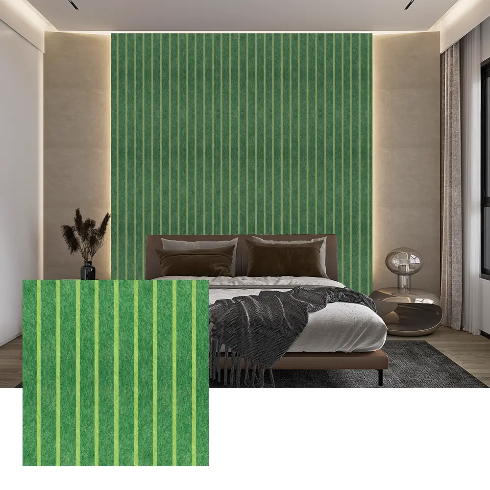 Pannelli acustici in PET colorati per la decorazione di pareti interne