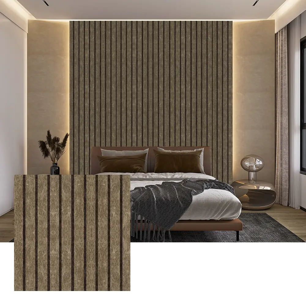 Pannelli acustici in PET colorati per la decorazione di pareti interne