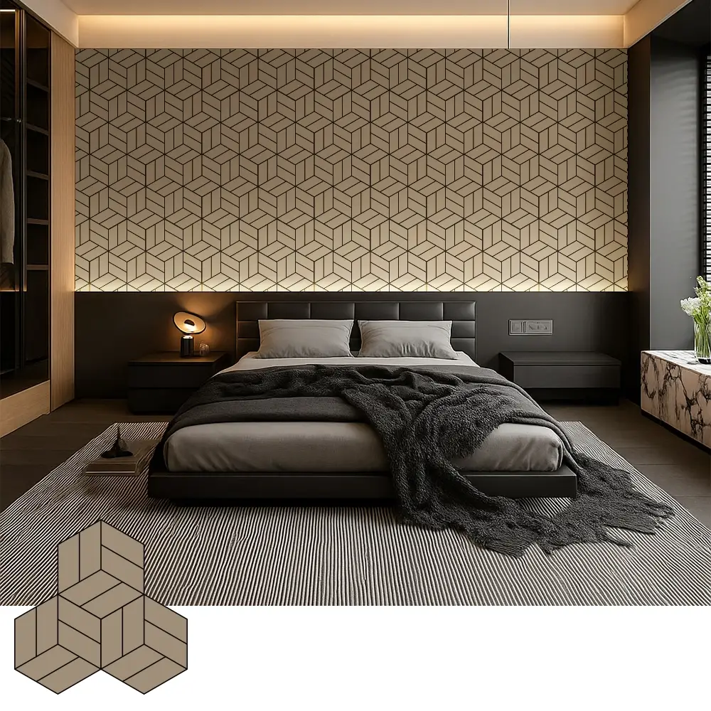 Pannelli decorativi acustici in legno impiallacciato per interni moderni