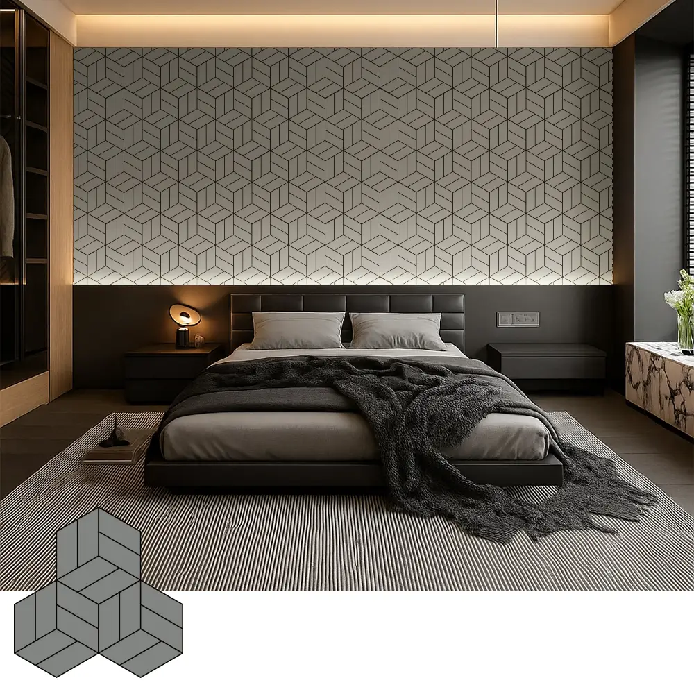 Pannelli decorativi acustici in legno impiallacciato per interni moderni