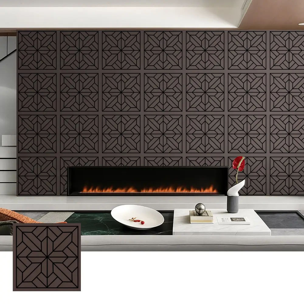 Pannelli acustici decorativi impiallacciati in legno per uso interno