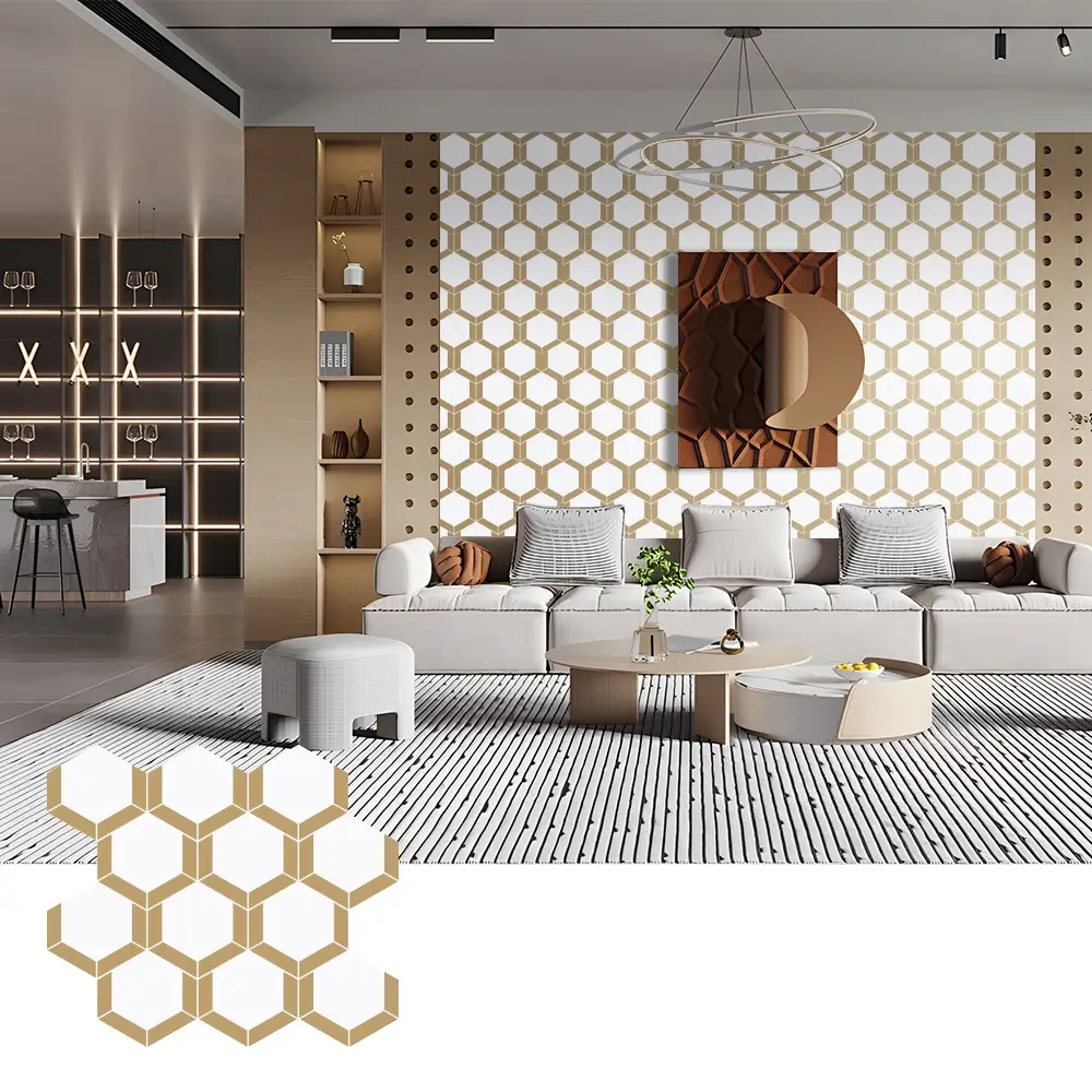 Pannelli acustici in feltro PET di facile installazione per la decorazione murale