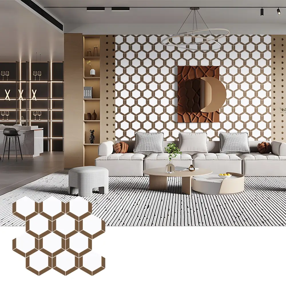 Pannelli acustici in feltro PET di facile installazione per la decorazione murale