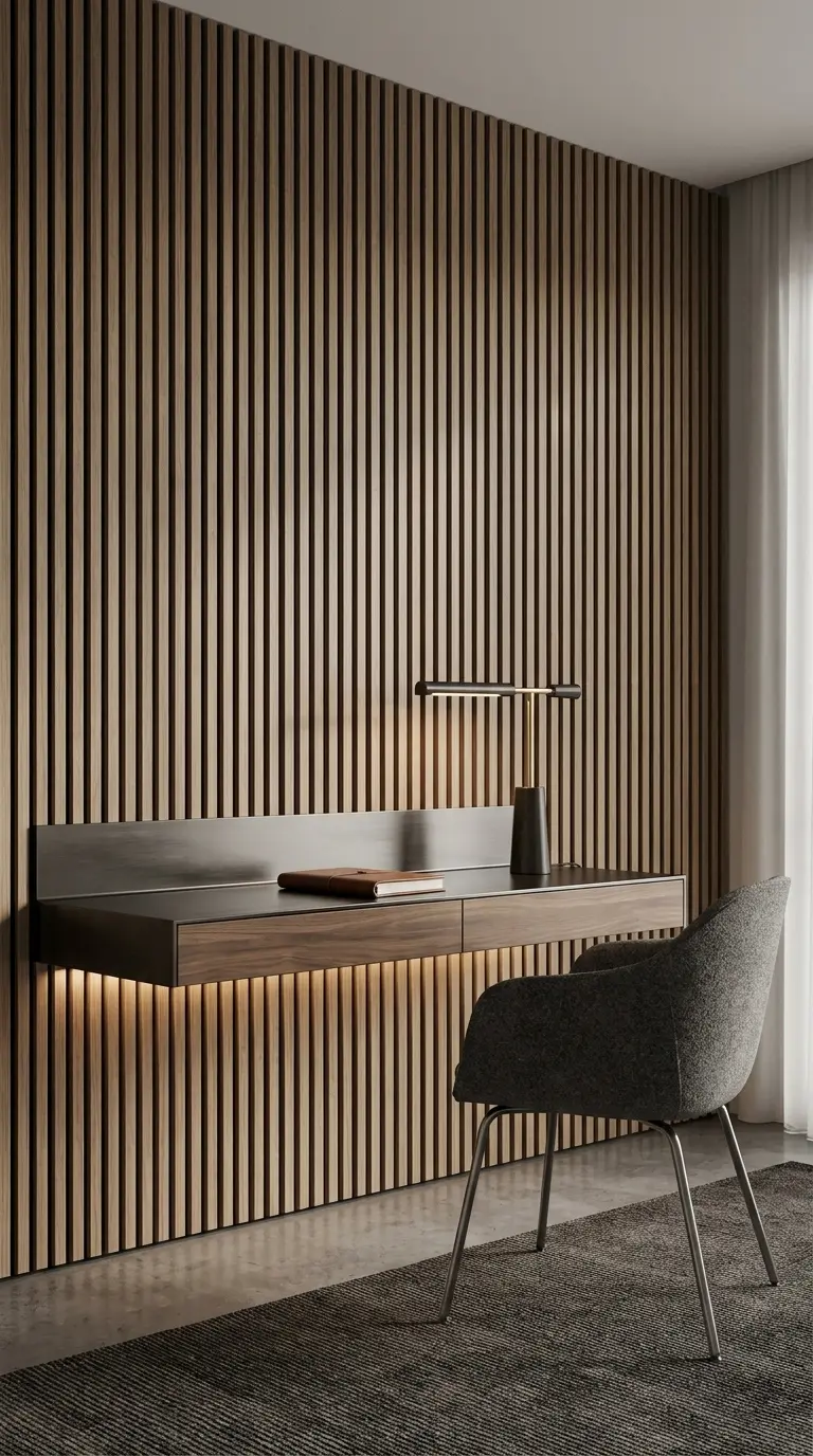 3D Wood Veneer Acoustic Panels for Interior Wall Design