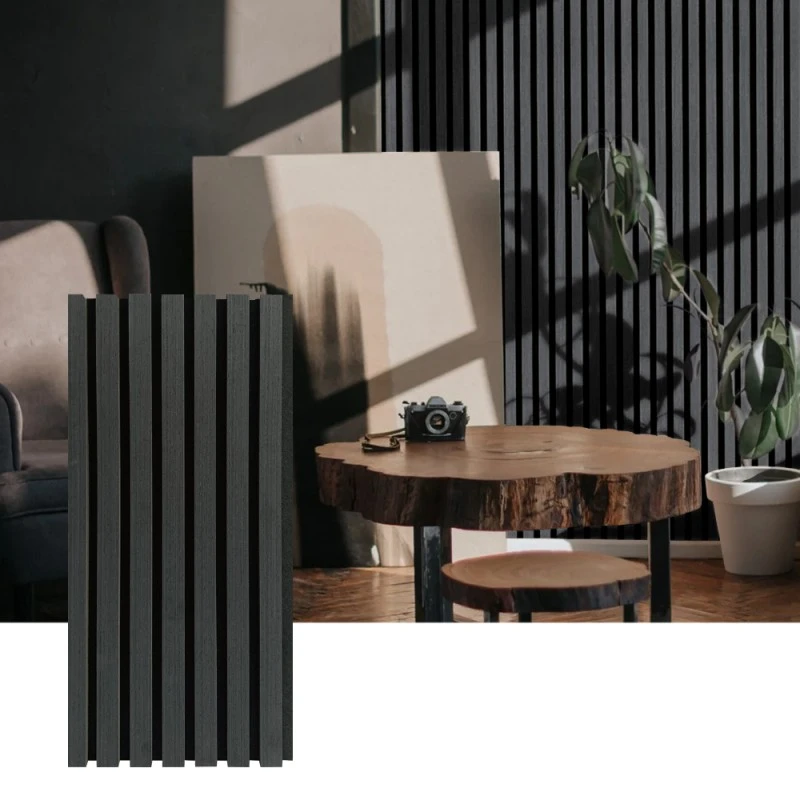 Pannello murale acustico a doghe di legno per l'assorbimento acustico interno